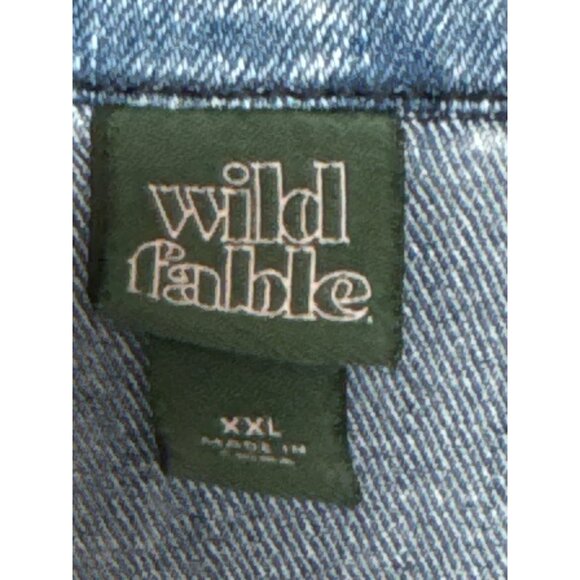 Women's Long Sleeve Denim Jumpsuit - Wild Fable Blue XXL - Picture 3 of 7